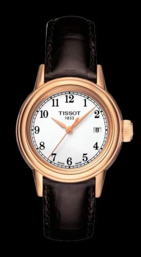 Tissot Carson Quartz 29.7 Rose Gold PVD / White / Strap