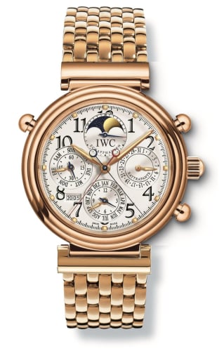 IWC Schaffhausen Da Vinci Perpetual Rattrapante Rose Gold / Silver / Italian / Bracelet