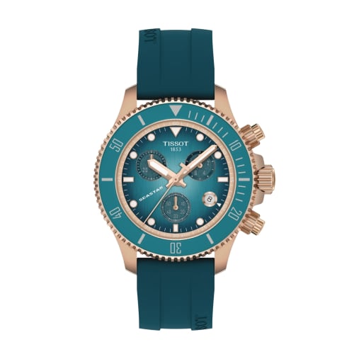 Tissot Seastar 1000 Quartz Chronograph Rose Gold / Turquoise