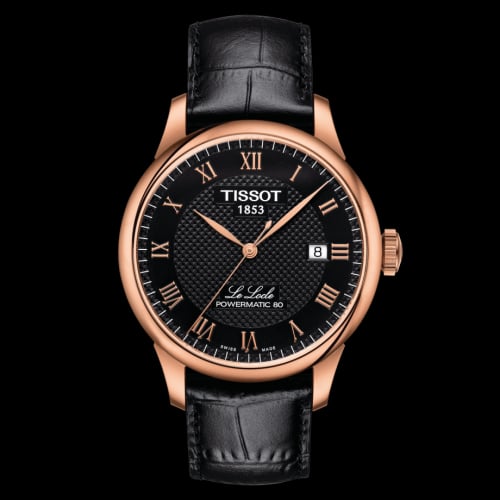 Tissot Le Locle Powermatic 80 39.3 Rose Gold / Black / Strap