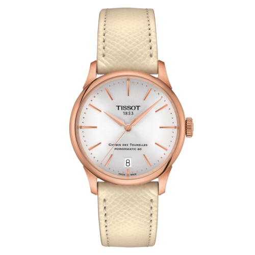 Tissot Chemin Des Tourelles Powermatic 80 34 Rose Gold / Silver