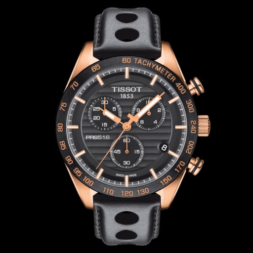 Tissot PRS 516 Chronograph Quartz Rose Gold / Black / Strap