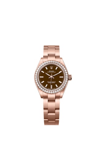 Rolex Oyster Perpetual 28 Everose Gold - Diamond / Brown