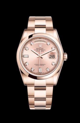 Rolex Day-Date 36 Everose Domed / Oyster / Pink Diamond