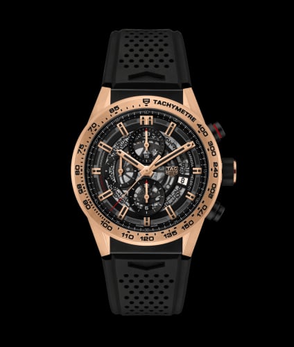 TAG Heuer Carrera Calibre Heuer 01 43 Rose Gold / Skeleton / Rubber