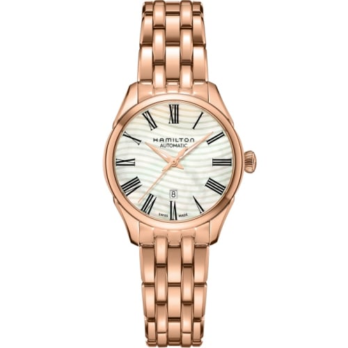 Hamilton Jazzmaster Lady Auto 30 Stainless Rose Gold / MOP / Bracelet