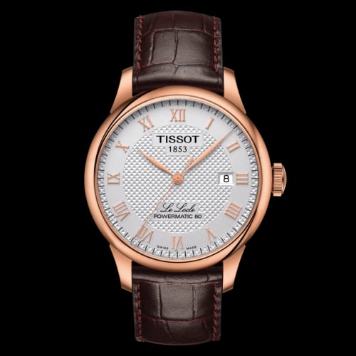 Tissot Le Locle Powermatic 80 39.3 Rose Gold / Silver / Strap