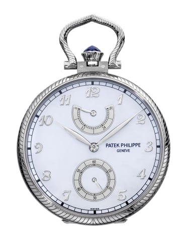 Patek Philippe Pocket Watch Lepine Power Reserve White Gold / Horses
