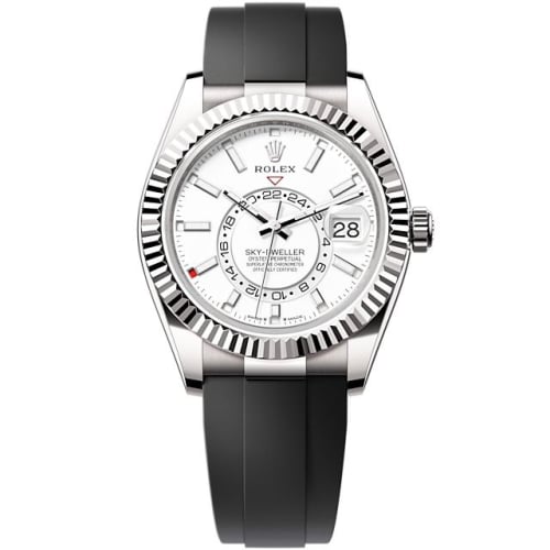 Rolex Sky-Dweller White Gold / White / OysterFlex