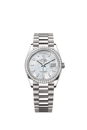 Rolex Day-Date 36 White Gold - Diamond / MOP - Baguette / President