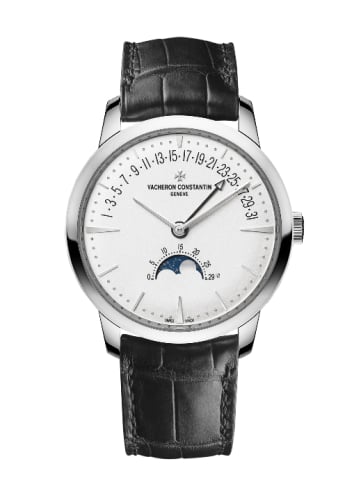 Vacheron Constantin Patrimony Moon Phase and Retrograde Date White Gold / Silver