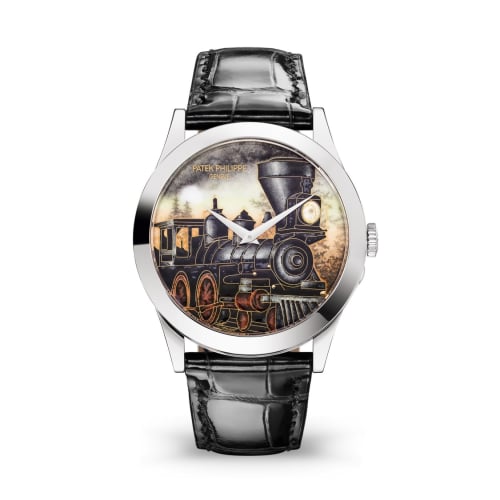 Patek Philippe Calatrava 5089 White Gold / Steam Locomotives