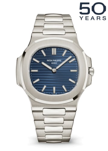 Patek Philippe Nautilus 50th Anniversary 5810 White Gold / Blue
