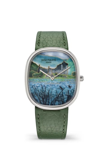 Patek Philippe Golden Ellipse 5738 White Gold / Highland Castle