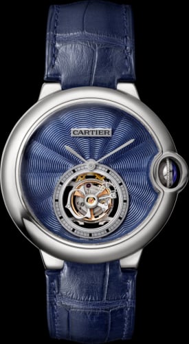 Cartier Ballon Blue de Cartier 39 Flying Tourbillon White Gold / Blue Enamel
