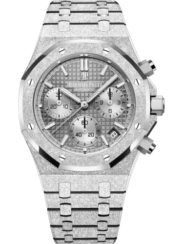 Audemars Piguet Royal Oak Chronograph 41 Frosted White Gold / Grey