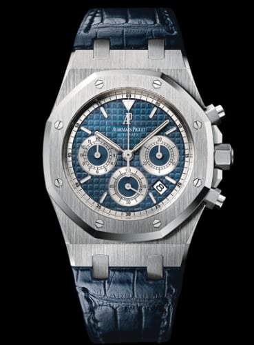 Audemars Piguet Royal Oak 26022 Chronograph White Gold / Blue / Strap