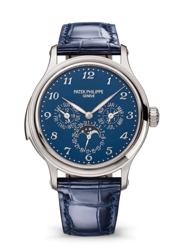 Patek Philippe Minute Repeater Perpetual Calendar 5374 White Gold / Blue
