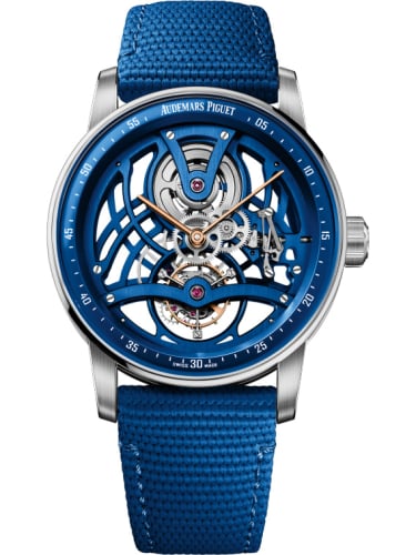 Audemars Piguet CODE 11.59 Tourbillon Openworked White Gold / Blue Ceramic / Blue