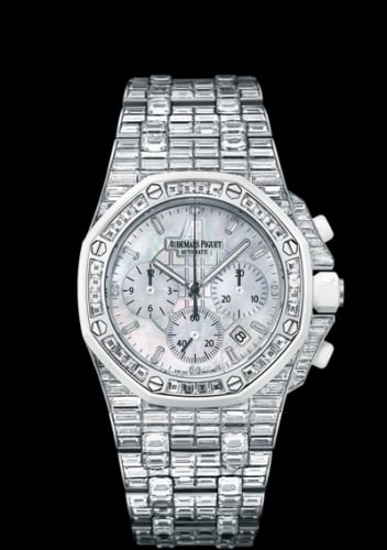 Audemars Piguet Royal Oak OffShore 26114 Chronograph White Gold / Baguette / MOP