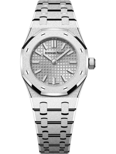 Audemars Piguet Royal Oak Mini Quartz Frosted White Gold / Silver