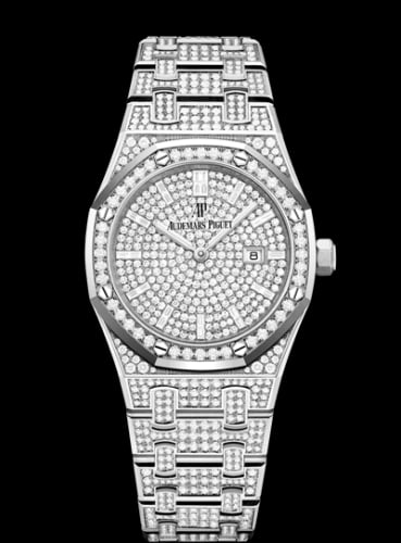 Audemars Piguet Royal Oak 33 Quartz White Gold / Diamond / Silver / Bracelet