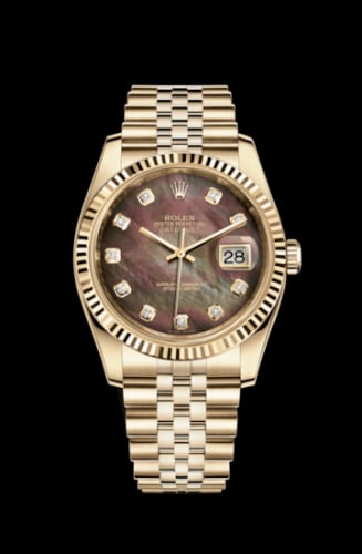 Rolex Datejust 36 Yellow Gold Fluted / Jubilee / Black MOP