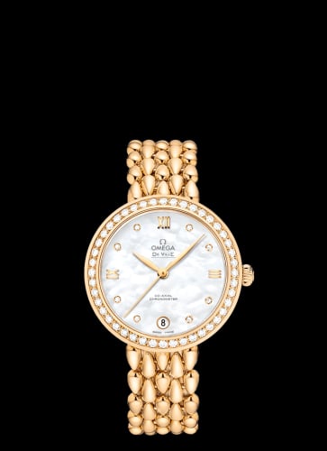 Omega De Ville Prestige Dewdrop Co-Axial 32.7 Yellow Gold / Diamond / MOP / Diamond / Bracelet