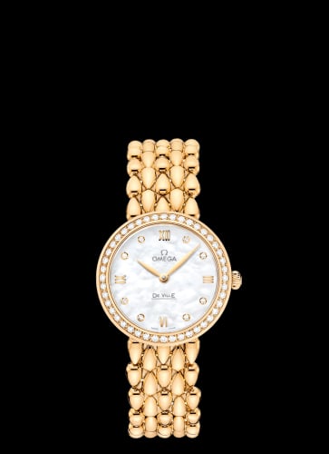 Omega De Ville Prestige Dewdrop Quartz 27.4 Yellow Gold / Diamond / Bracelet