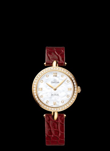 Omega De Ville Prestige Dewdrop Quartz 27.4 Yellow Gold / MOP / Diamond