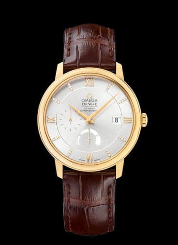 Omega De Ville Prestige Co-Axial 39.5 Power Reserve Yellow Gold / Silver