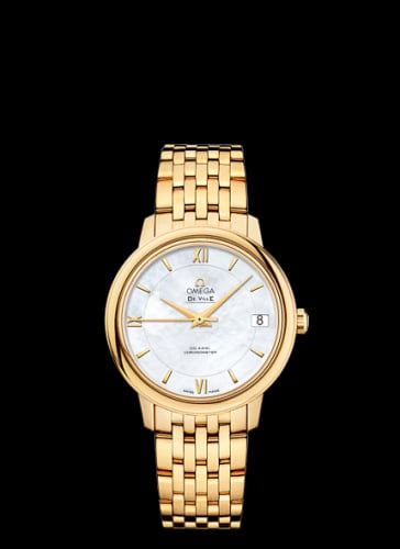 Omega De Ville Prestige Co-Axial 32.7 Yellow Gold / MOP / Bracelet