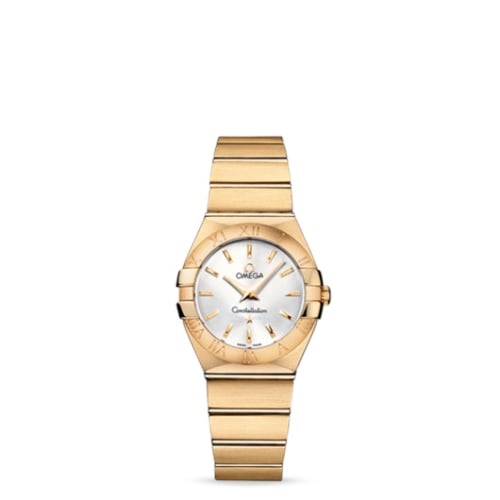Omega Constellation Quartz 27 Brushed Yellow Gold / Silver