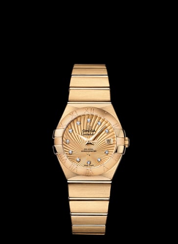 Omega Constellation Co-Axial 27 Brushed Yellow Gold / Champagne Supernova