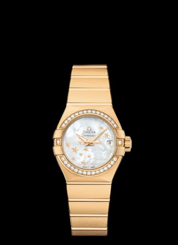 Omega Constellation Co-Axial 27 Brushed Yellow Gold / Diamond / MOP Stars