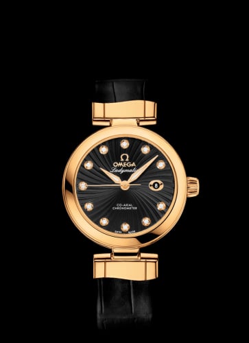 Omega LadyMatic Co-Axial 34 Yellow Gold / Black