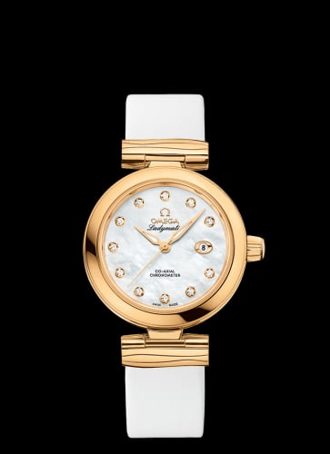Omega LadyMatic Co-Axial 34 Yellow Gold / MOP