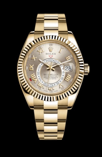 Rolex Sky-Dweller Yellow Gold / Silver Roman