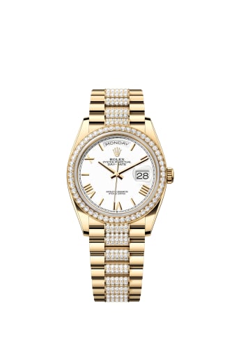 Rolex Day-Date 36 Yellow Gold - Diamond / White - Roman / President - Diamond