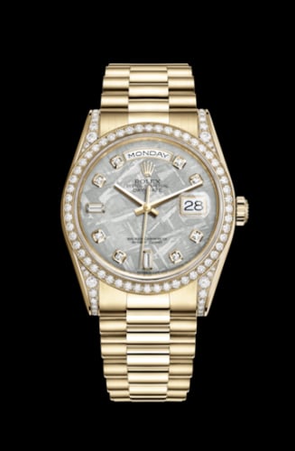 Rolex Day-Date 36 Yellow Gold Diamonds / President / Meteorite