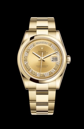 Rolex Day-Date 36 Yellow Gold Domed / Oyster / Champagne Roman