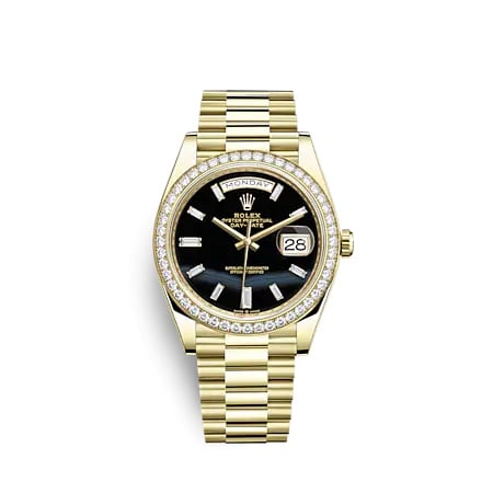 Rolex Day-Date 40 Yellow Gold - Diamond / Onyx