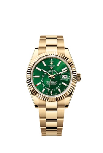Rolex Sky-Dweller Yellow Gold / Green / Oyster