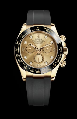 Rolex Cosmograph Daytona Yellow Gold / Cerachrom / Champagne-Diamond / Oysterflex