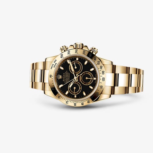 Rolex Daytona Yellow Gold Black