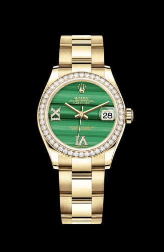 Rolex Datejust 31 Yellow Gold / Diamond / Malachite / Oyster