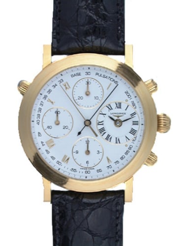 Longines Prestige Rattrapante Yellow Gold / White
