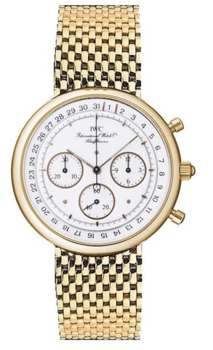 IWC Schaffhausen Portofino Chronograph MecaQuartz Yellow Gold / White / Bracelet