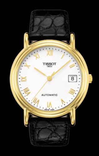 Tissot Carson Automatic 35.5 Yellow Gold / White / Strap