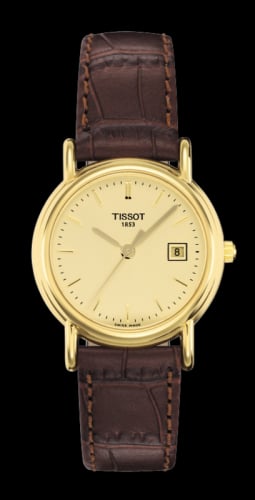 Tissot Carson Quartz 26.8 Yellow Gold / Champagne / Strap